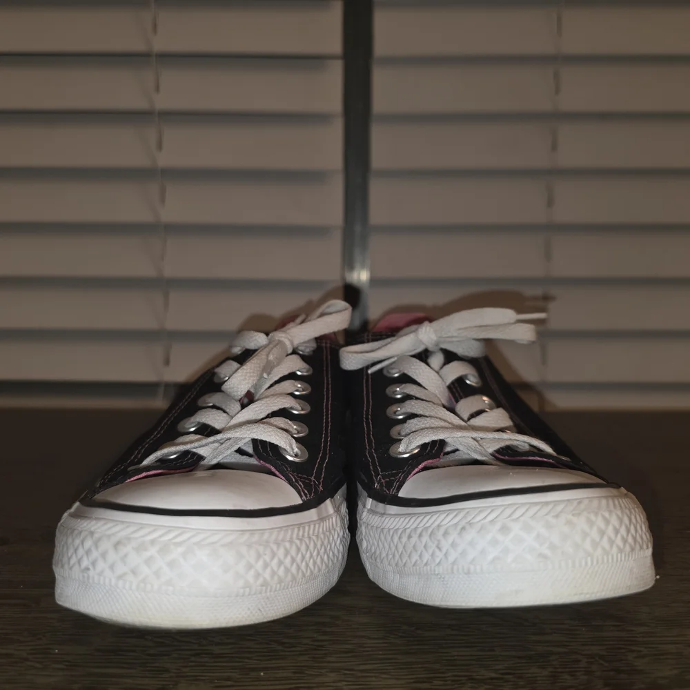 Converse Women's Sneakers in Black and Pink Plaid - Picture 4 of 7